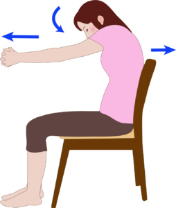 腰痛の原因、腰の前弯減少で